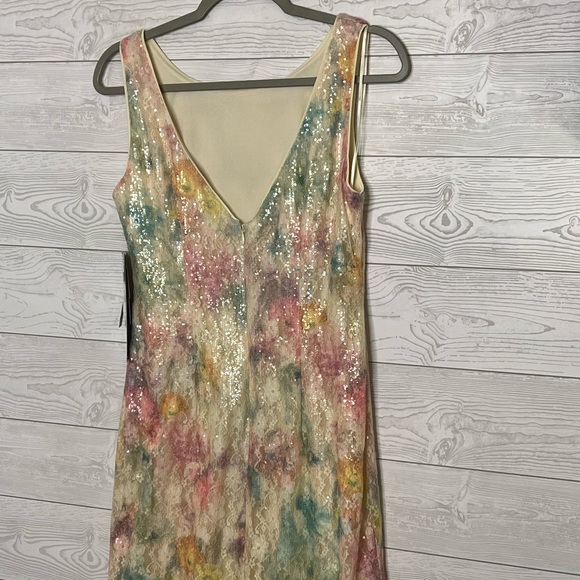 Studio One New York Sequined Pastel Multicolored Spring/Easter Dress - Picture 2 of 6